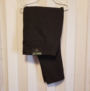 Worthington Gold & Black Slim Leg Trousers NWT